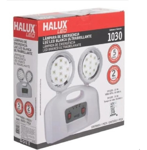 Halux Lámpara Emergencia 2 Focos 1.030 Lm Halux