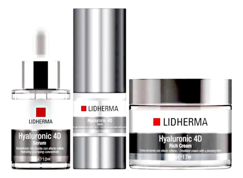 Kit X3 Hyaluronic 4d Rich + Serum+ Contorno De Ojos Lidherma