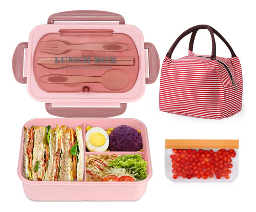 Natraprow Bento Box Fiambrera Para Adultos Con Bolsa, Conten