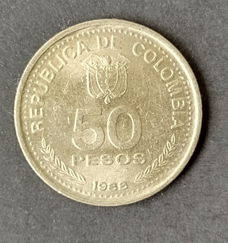 Moneda 50 Pesos Grande 1988 Centenario Constitución 1886