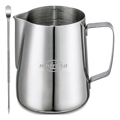 Vaso Espumador De Leche Para Vaporizar 20 Oz Acero Inox.