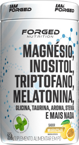 Magnésio Inositol Triptofano Melatonina Glicina 350g Forged Sabor Maracujá