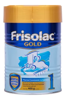 Leche de fórmula en polvo Frisolac Gold 1 New Begginnings en lata de 400g - 0 a 6 meses