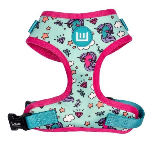 Coleira Peitoral Magic Cachorro Guia Personalizada M Colorid