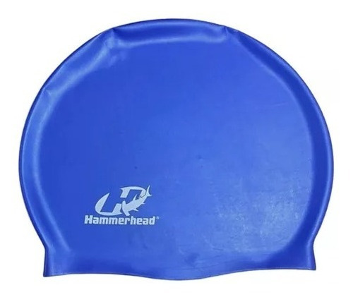 Touca De Natação Silicone Lisa Grande Xl Hammerhead Cor Azul-royal Desenho Do Tecido Liso Tamanho Xl