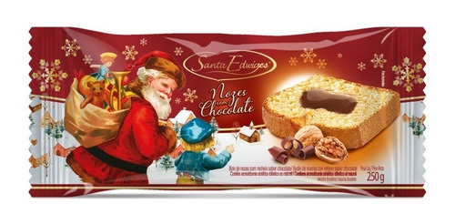Bolo De Nozes Com Recheio De Chocolate Santa Edwiges 250g.