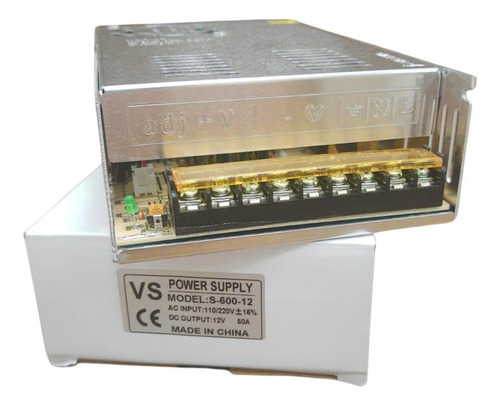 Fonte Colmeia 12v -50a Chaveada Bivolt Ideal Cftv Som E Led