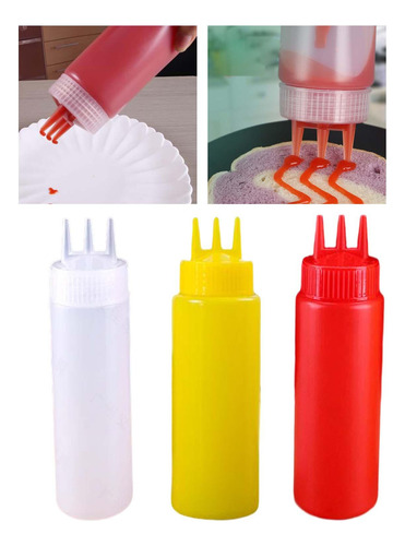 3 Uds Botella De De Prensa Contenedor Botella De 650ml