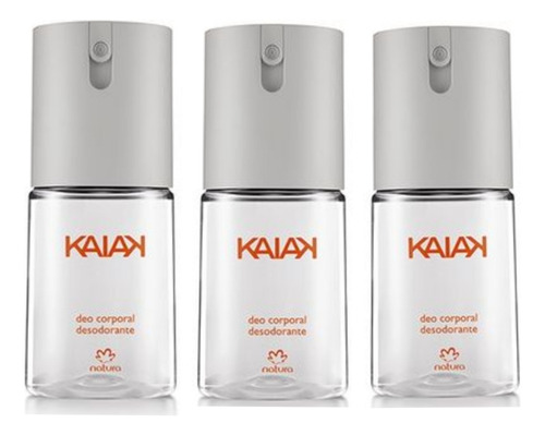 Kit  Kaiak Clásico Femenino Spray Corporal X3  Natura