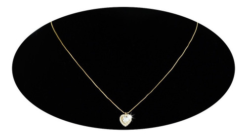 Imagen 1 de 9 de Collar Cadena Dije Oro 18k Regalo Elegante Joyería Dama Mama