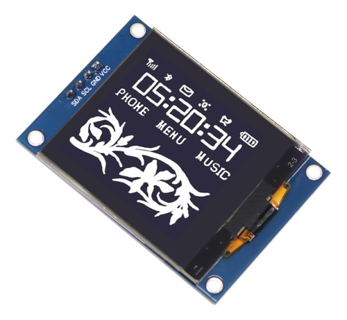 Arduino: Lcd Oled I2c 128 X 128 Pixeles Sh1107 Blanco 1.5  