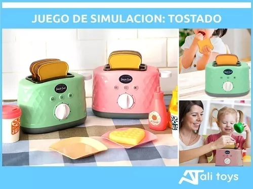 Tostadora Juguete Con Mecanismo Real Modern Ar1 23011 Ellobo Color Rosa