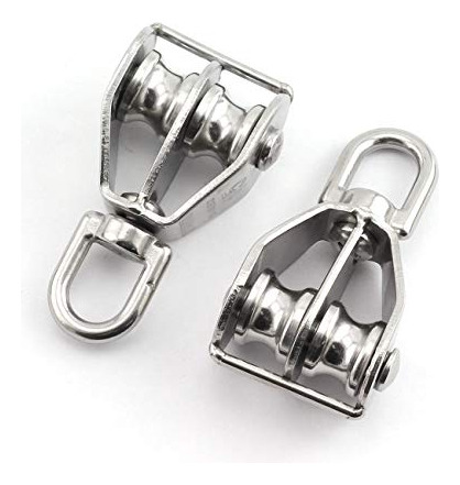Bloque Doble De Polea Jcbiz M15 Acero Inoxidable - Carga