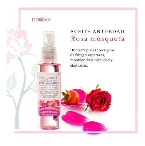 Aceite Antiedad Rosa Mosqueta Con Vitamina E Florigan® 125ml