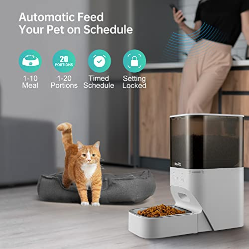 Dispensadores Automáticos De Comida Gatos, Wifi De 2.4...