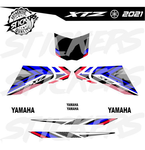 Calcomanias Yamaha Xtz 125 White - Sticker Kit - 2021