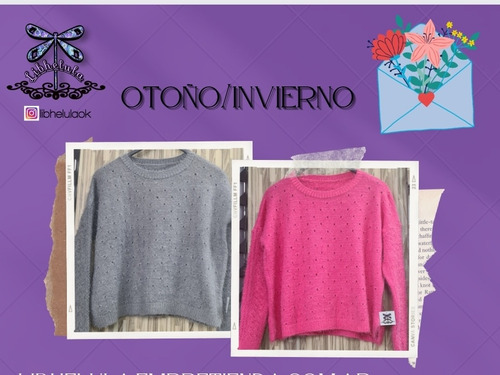 Sweater Pelo De Mono Diseño Con Agujeritos Tu