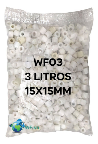 Mídia Biológica Para Aquários 15x15mm 3 Litros Wf03 Wfish