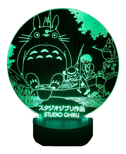 Lampara Ilusión 3d   Totoro (studio Ghibli) +control Remoto