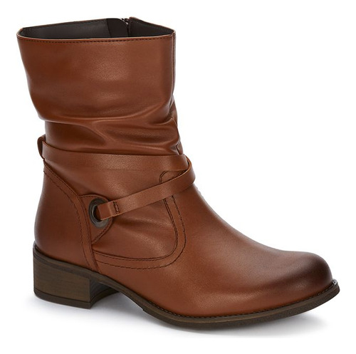 Botas Moda Casuales R75203pr Vacuno Bitono Café Cierre Liso