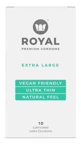 Royal - Preservativos Veganos Ultrafinos Extra Grandes Para 