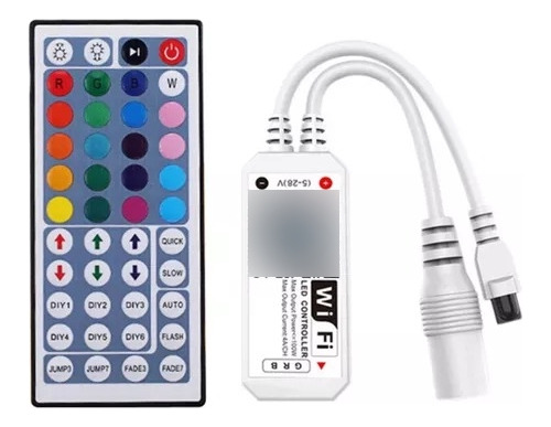 Control Remoto De 44 Teclas+controlador Wifi Rgb Ir Rf Led C