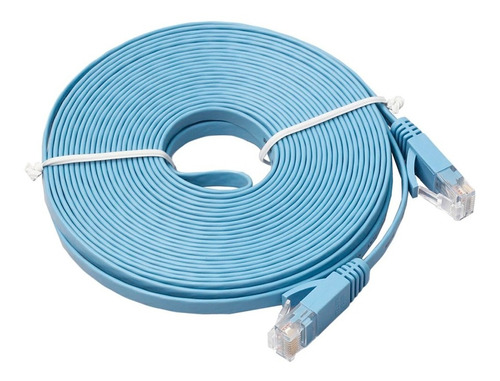 Cable Red Plano 10 Metros Cat 6 Rj45 Utp Ethernet Flat Lan 