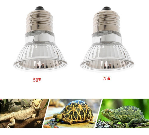 - 2pcs Uva Uvb Lámpara De Resplandor Para Terrario Tortuga