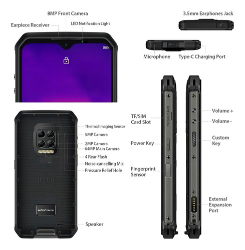 Ulefone Armor 9 Dual SIM 128 GB negro 8 GB RAM