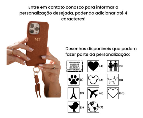 Capa Zanggi Jade Couro Personalizada Para iPhone 15 Pro Max