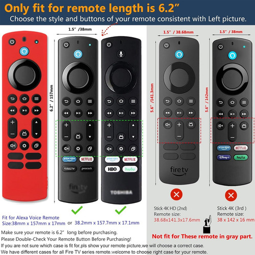 Funda Case Para Amazon Fire Tv Stick 2nd 2023 Control Remoto Rojo