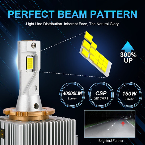 Kit De Faros Led Hid De Xenón D1s D2s D3s D4s D8s 40000lm
