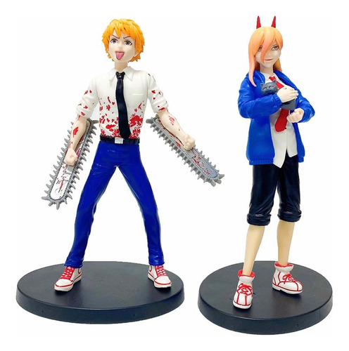 Chainsawman Denji Set X5 Figuras Gashapones Muñecos Juguetes