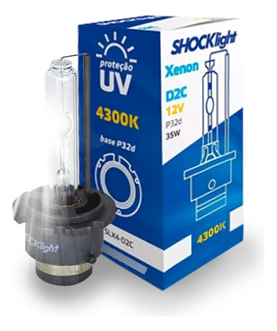 Lampada Xenôn Shocklight Unid D2s 35w 4300k 1600 Lumens 12v