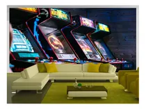 Comprar Papel De Parede Sala De Jogos Fliperamas Game 5,5m² Jcs109