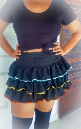 Saia junina com best sale babado
