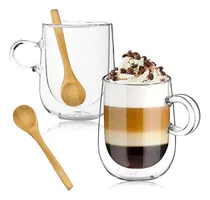 Comprar Tazas De Café De Vidrio De Doble Pared, Juego De 2 Tazas