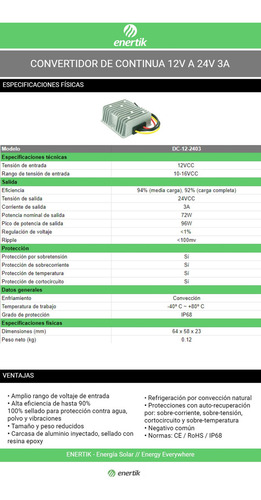 Elevador De Continua Dc 12v - 24v 3a