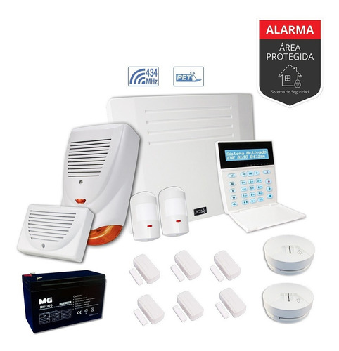 Alarma Para Casa O Comercio Contra Incendio Kit- Inalámbrico