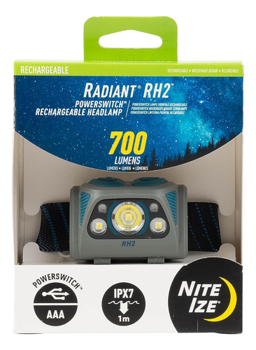 Radiant Rh2 Powerswitch - Linterna Frontal Recargable, Color