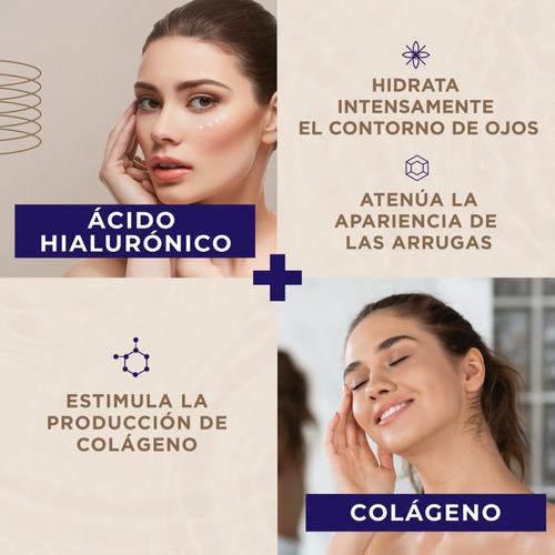 Imagen 3 de 5 de Crema Contorno De Ojos 30ml Acido Hialuronico Colageno Tipo De Piel Todo Tipo De Piel