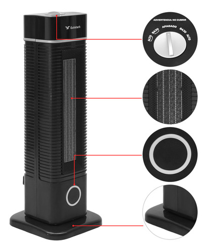 Kit Set 2 Calentadores Calefactor Oscilatorio 60° Torre
