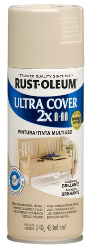 Aerosol Ultra Cover 2x Almendra Brillante Rust Oleum Sibaco