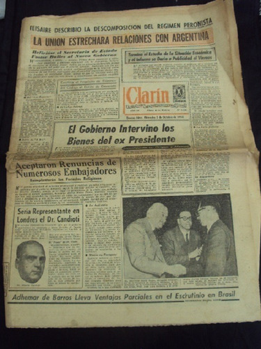 Diario Clarin (5 Octubre De 1955) - Golpe De Estado A Peron