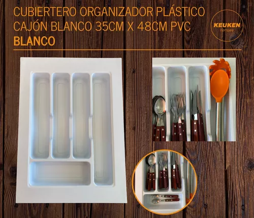 Cubiertero Organizador Plastico 50 X 60 Cajon De Cocina