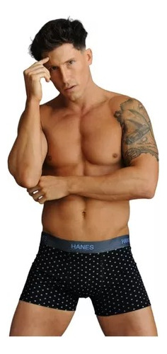 Boxer Hombre Hanes Algodón Y Lycra Elástico Vista Estampado