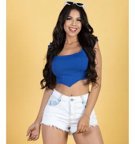 Short jeans branco best sale desfiado