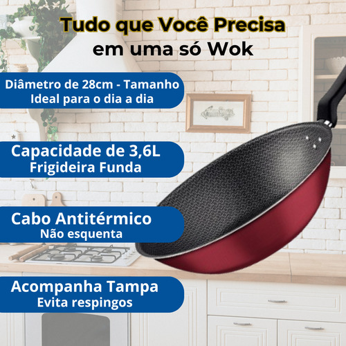 Frigideira Tramontina Grande Antiaderente 28cm Com Tampa