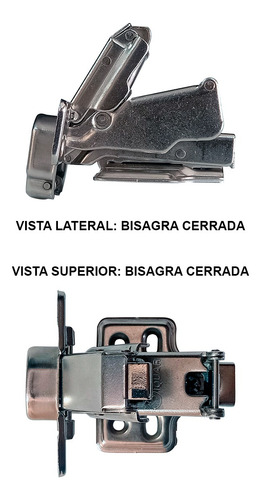 Bisagra Esquinera Cangrejo Cierre Suave Bidi Alacena 1 Par