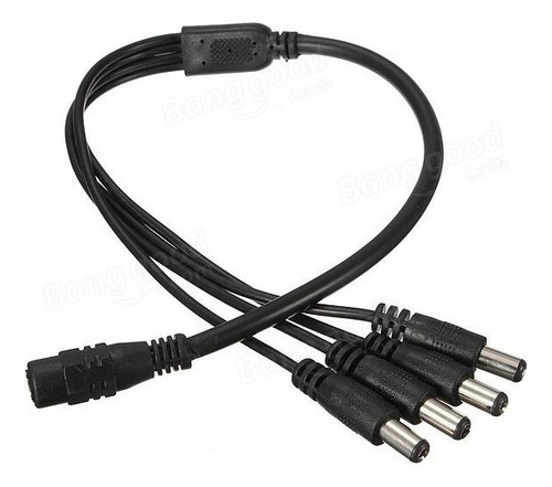 Splitter 1a4 Puntas Cable Camaras Seguridad Cctv Corriente